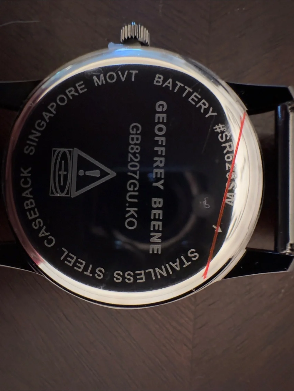 Geoffrey Beene Men's Black Mesh Bracelet Watch